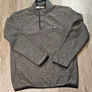 Eddie Bauer Men's Charcoal Zip-Up Sweater